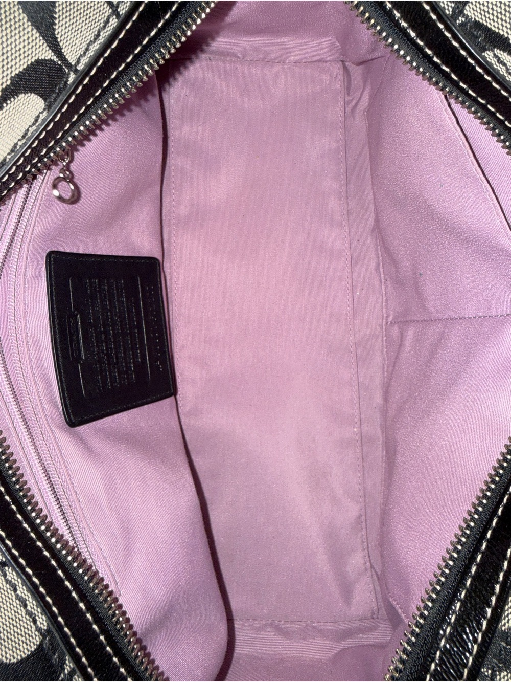 Coach Black and Gray Patchwork Shoulder Bag - Picture 11 of 12